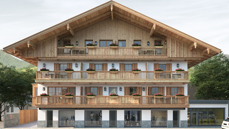 3d visualisierung Hotel Bachmaier vor der Sanierung Nordansicht