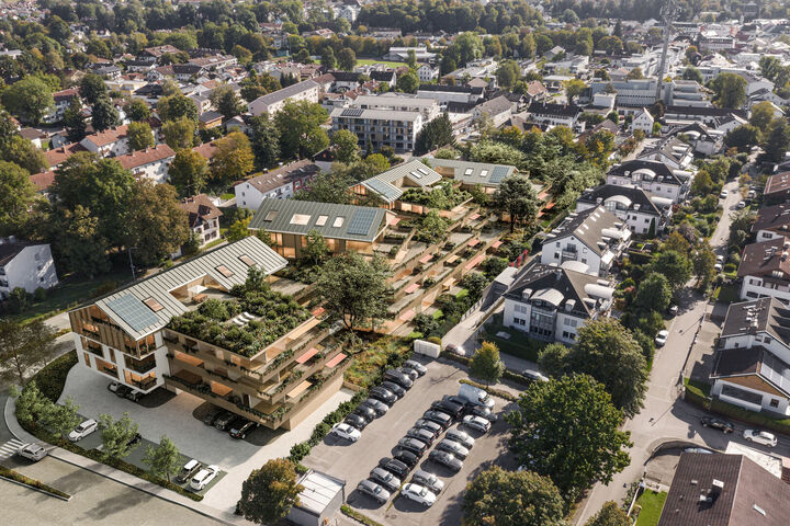 Wettbewerbsrenderings für Werndl & Partner an der Münchner Strasse in bad Aibling